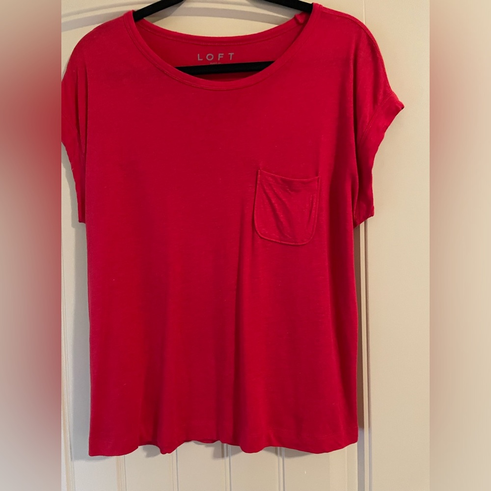Linen Blend Pocket Tee